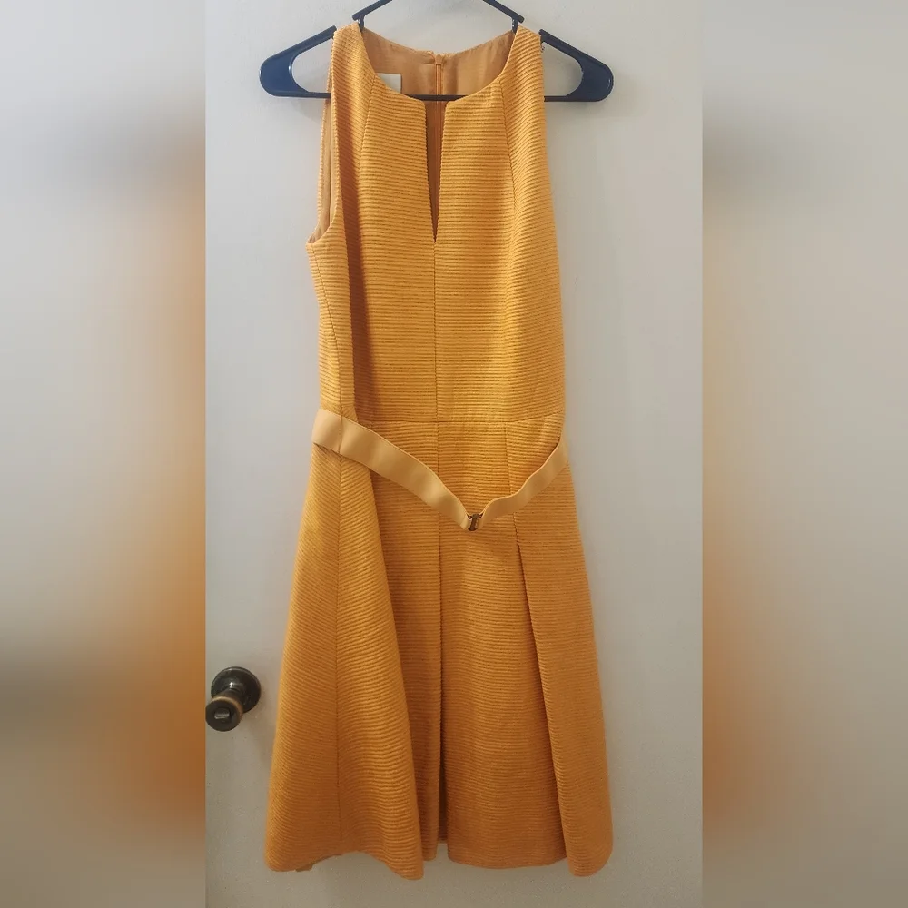 Akris Punto Vintage‎ Orange Two-Piece Dress Set, Size 8, Mulberry Silk.